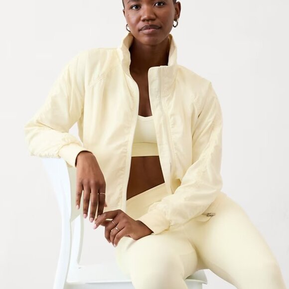 Athleta Jetset Bomber - Glow Yellow - Sz Lg - NWT! - Picture 4 of 6